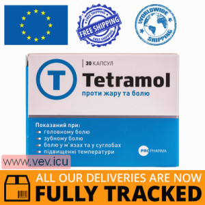 Tetramol 30 capsules — Made in Latvia — Free Delivery