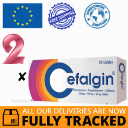 2 x CEFALGIN 10 TABS — MADE IN POLAND — FREE SHIPPING