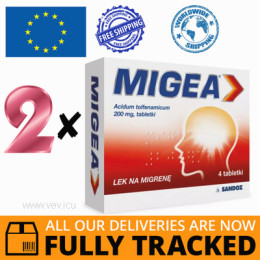 2 x MIGEA 200MG 4 TABS — MADE IN GERMANY — FREE SHIPPING