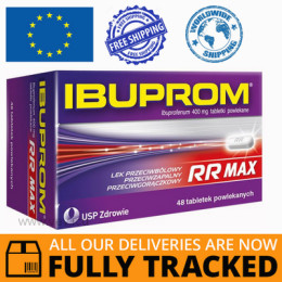 IBUPROM RR MAX 400MG 48 TABS — MADE IN POLAND — FREE SHIPPING