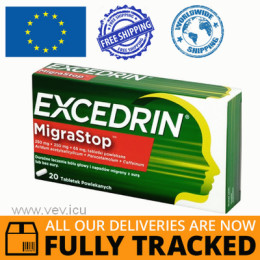 EXCEDRIN MIGRASTOP 20 TABS - MADE IN POLAND - FREE SHIPPING