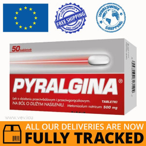 PYRALGINA 500 MG 20 TABLETS - MADE IN POLAND - FREE SHIPPING