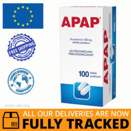 APAP 500MG 100 TABLETS - MADE IN POLAND - FREE SHIPPING