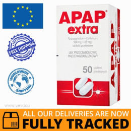 APAP EXTRA 50 TABLETS - MADE IN POLAND - FREE SHIPPING
