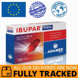 Ibupar Forte 400mg 20 tablets — Made in Poland by Adamed — Free Delivery