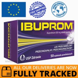 IBUPROM 200MG 50 TABS — MADE IN POLAND — FREE SHIPPING