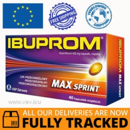 IBUPROM MAX SPRINT 400MG 40 CAPS — MADE IN POLAND — FREE SHIPPING