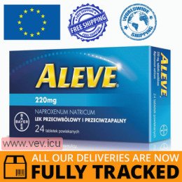 Aleve 220 mg, 24 tablets — Made in Germany by Bayer — Free Delivery