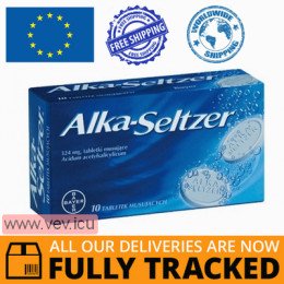Alka-Seltzer 324 mg, 10 effervescent tablets — Made in Germany — Free Delivery