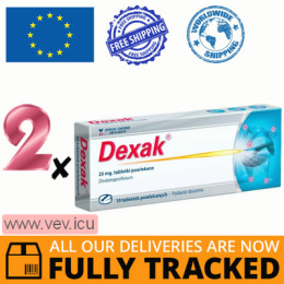 Dexak 25 mg 2p x 10 tablets — Made in Germany — Free Delivery