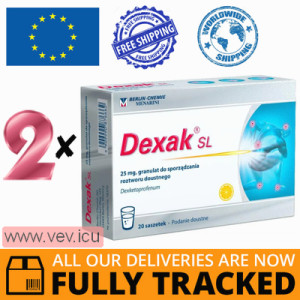 Dexak SL 25 mg 2p x 20 sachets  — Made in Germany — Free Delivery
