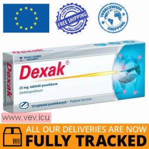 Dexak 25 mg 10 tablets — Made in Germany — Free Delivery