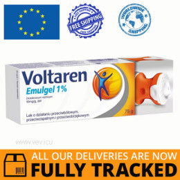 VOLTAREN EMULGEL 1% GEL WITH APPLICATOR 75G — MADE IN SWITZERLAND — FREE SHIPPING