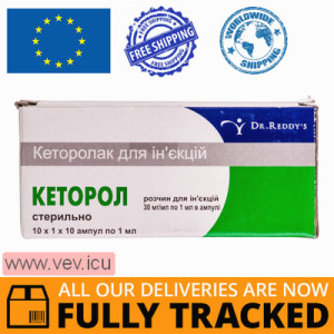Ketorol solution for injection 30mg/ml, 1 ml x 10 ampoules — Made in India — Free Delivery