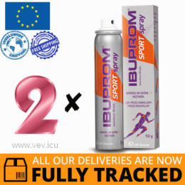 2 x IBUPROM SPORT SPRAY AEROSOL 50 G — MADE IN POLAND — FREE SHIPPING