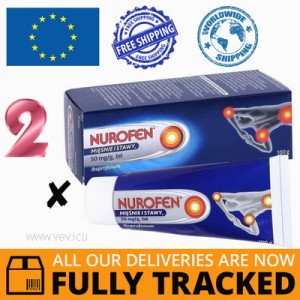 2 x NUROFEN MUSCLES AND JOINTS GEL 5% 100G — MADE IN GREAT BRITAIN — FREE SHIPPING