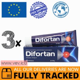 Difortan gel 100mg 3 x 100g — Made in Poland — Free Delivery