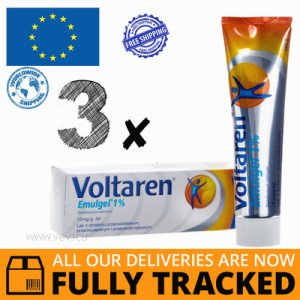 3 х VOLTAREN EMULGEL 1% GEL 150G - MADE IN SWITZERLAND - FREE SHIPPING