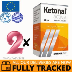2 x KETONAL ACTIVE 20 CAPS — MADE IN POLAND — FREE SHIPPING