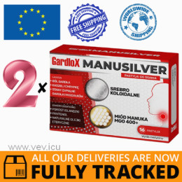 2 x GARDLOX MANUSILVER 16 LOZENGES - MADE IN POLAND - FREE SHIPPING 