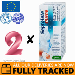 2 x SEPTOLETE ULTRA AEROSOL 30ML — MADE IN SLOVENIA — FREE SHIPPING