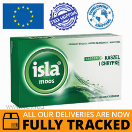 ISLA MOOS 60 LOZENGES - MADE IN GERMANY - FREE SHIPPING