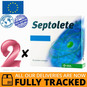 2 x SEPTOLETE 1MG 30 LOZENGES — MADE IN SLOVENIA — FREE SHIPPIN