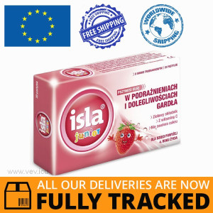 ISLA JUNIOR STRAWBERRY FLAVOR 20 LOZENGES -☑️