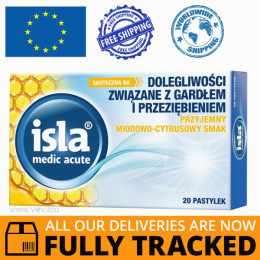 ISLA-MEDIC ACUTE HONEY-CITRUS 20 LOZENGES ☑️