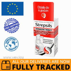 STREPSILS INTENSIVE DIRECT SPRAY FOR A SORE THROAT 15ML — MADE IN GREAT BRITAIN — FREE SHIPPING