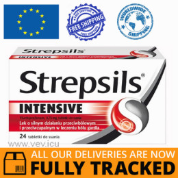 STREPSILS INTENSIVE FOR A SORE THROAT 24 LOZENGES — MADE IN GREAT BRITAIN — FREE SHIPPING