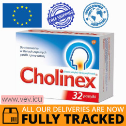 Cholinex 32 lozenges — Made in Poland — Free Delivery