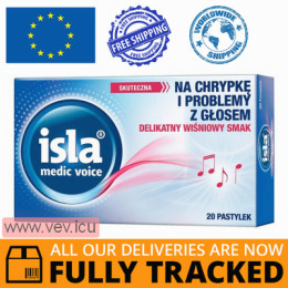 Isla Medic Voice 20 lozenges — Made in Germany  — Free Delivery