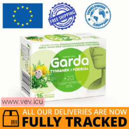 Garda Thyme and coltsfoot, 16 lozenges — Made in Poland — Free Delivery Garda Thyme and coltsfoot, 16 lozenges — Made in Poland — Free Delivery