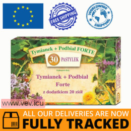 Thyme and Coltsfoot Forte with the addition of 20 herbs, 30 lozenges — Made in Poland — Free Delivery