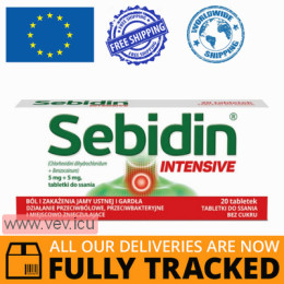 Sebidin Intensive 20 lozenges — Made in Poland — Free Delivery