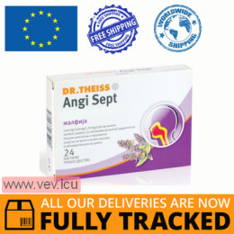 Dr. Theiss Angi Sept with sage flavor 24 lozenges — Made in Germany — Free Delivery