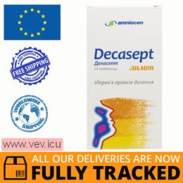 Decasept Lemon 24 tablets — Made in Romania — Free Delivery