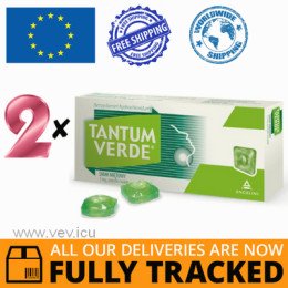 2 x TANTUM VERDE MINT FLAVOR 30 LOZENGES — MADE IN ITALY — FREE SHIPPING