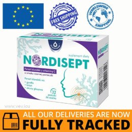 NORDISEPT BLACK CURRANT FLAVOR 32 LOZENGES - MADE IN POLAND - FREE SHIPPING