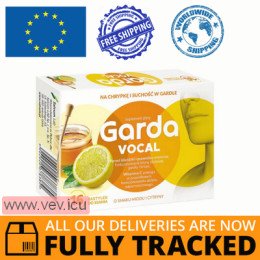 Garda Vocal, honey and lemon flavor, 16 lozenges — Made in Poland — Free Delivery