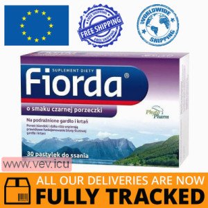 Fiorda blackcurrant flavor 30 lozenges — Made in Poland — Free Delivery