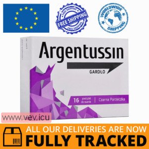 Argentussin Throat, blackcurrant flavor, 16 lozenges — Made in Poland — Free Delivery