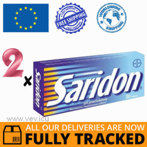 2 x SARIDON 20 TABS — MADE IN GERMANY — FREE SHIPPING 2 x SARIDON 20 TABS — MADE IN GERMANY — FREE SHIPPING