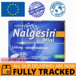 Nalgesin Mini, 220mg, 20 tablets — Made in Slovenia— Free Delivery