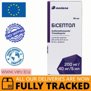 Biseptol oral suspension 200mg/40mg/5ml, 80ml — Made in Poland — Free Delivery