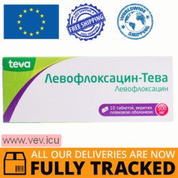 Levofloxacin-Teva 500mg 10 tablets — Made in Czech Republic — Free Delivery