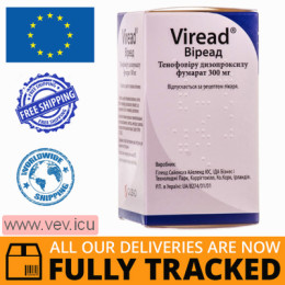 Viread 300 mg 30 tablets — Made in Ireland — Free Delivery