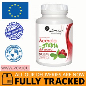 Aliness Acerola With Stevia For Sucking 120 tablets — Made in Poland — Free Delivery