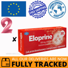 2 x ELOPRINE 500MG 50 TABS — MADE IN POLAND- FREE SHIPPING